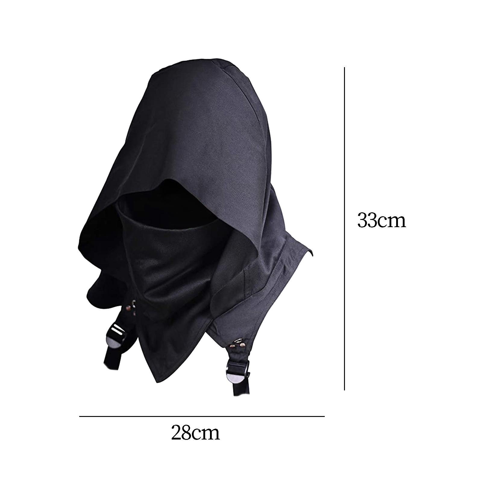 Cowl Hood Halloween Cowl Hooded Cape Hat Costume Accessories Witch Cape Devil Cape Gothic Rogue Cowl Hat for Party Festival Photography Prop