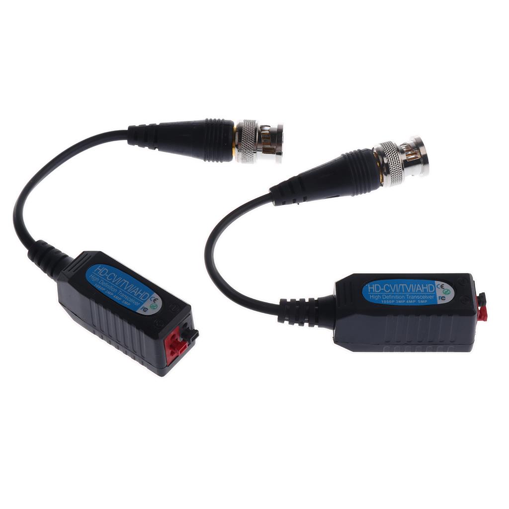 HD Video Balun,Mini Passive Transceivers Coax BNC Gold Plated Connector for Security/Surveillance Camera Systems