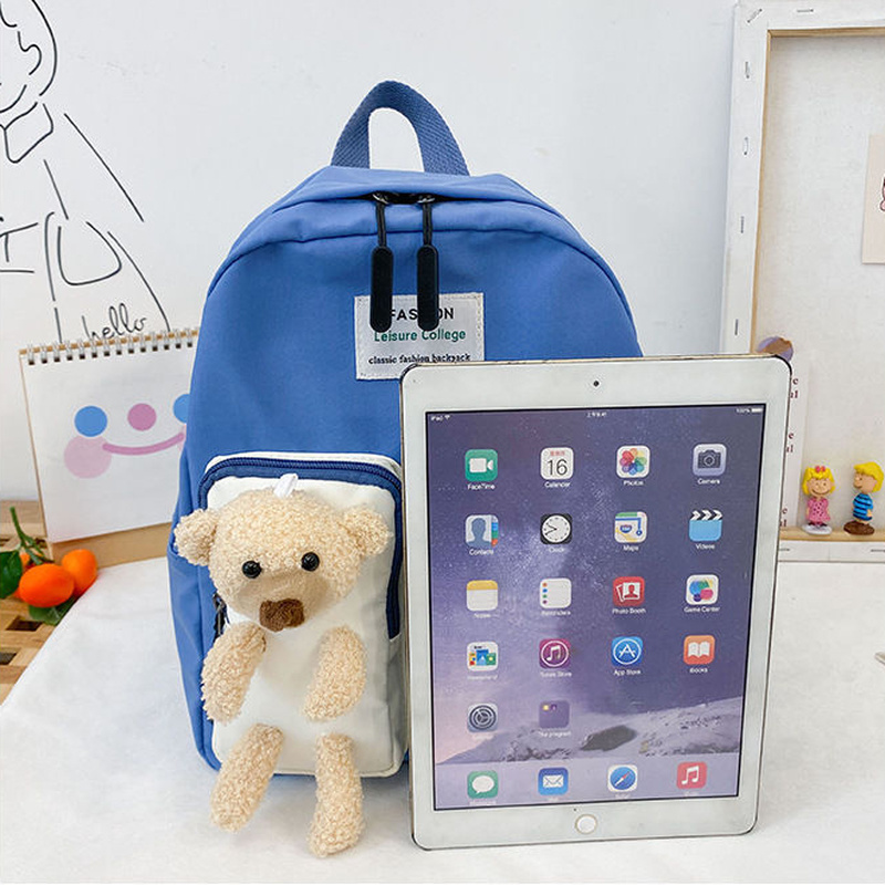 Mới Cotton Trẻ Em Mẫu Giáo Trường Túi Trẻ Em Ba Lô Học Sinh Truyện Tranh Schoolbag Gấu Ba Lô Cho Bé Gái Bé Trai Túi Sách