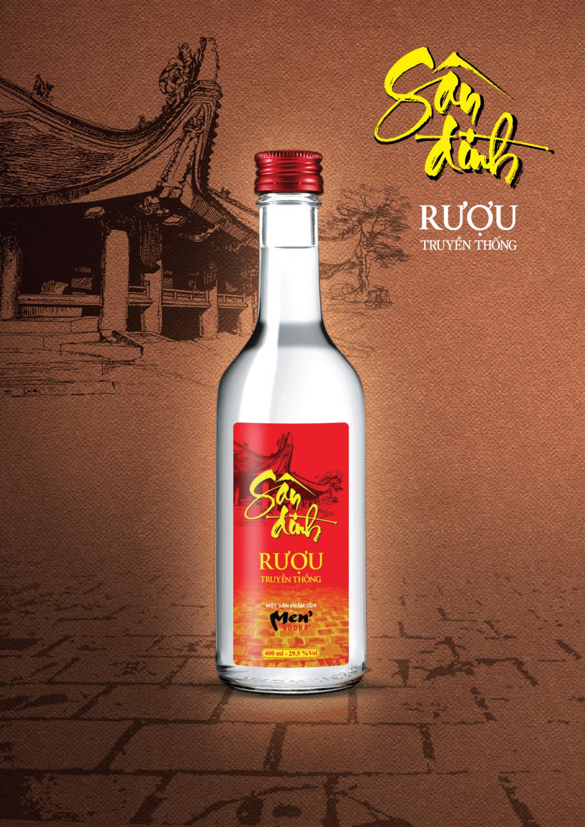 Rượu Sân Đình Vodka Truyền Thống 29,5% chai 400ml