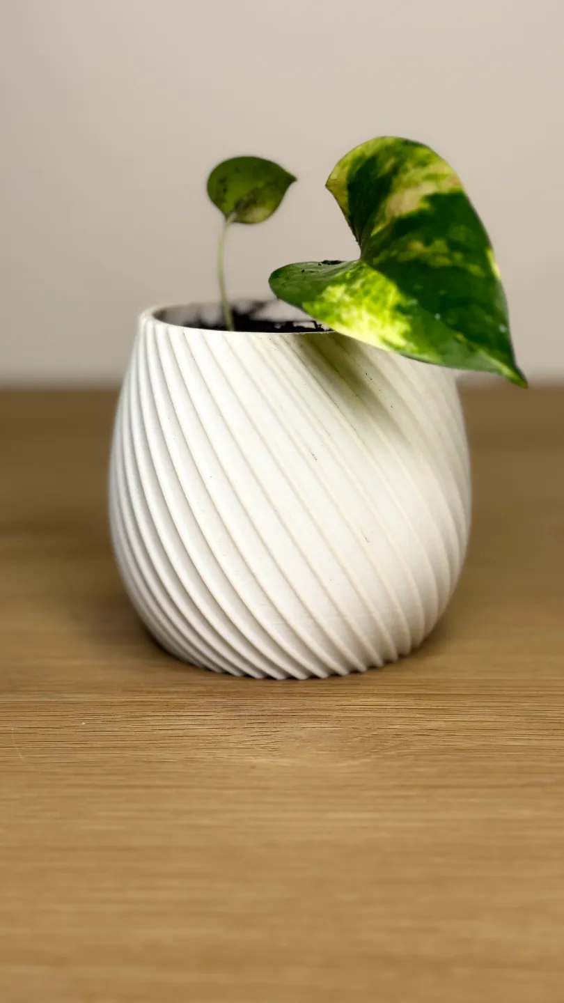 Lọ hoa nhựa xoắn ốc đa dạng kích thước - 10cm x 10cm x 8.5cm