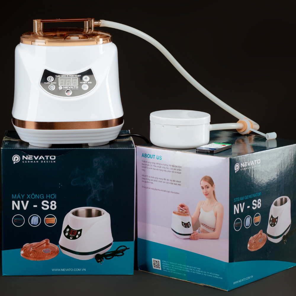 Máy Xông Hơi Giải Cảm Nevato NV-S8 Công Suất 1500W Dung Tích Nồi Xông 2.8 Lít