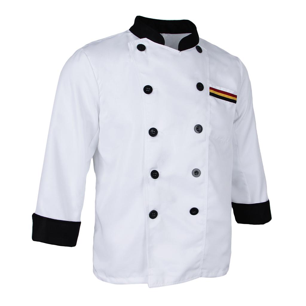 Chef Apparel Unisex Long Sleeve Chef Jacket Coats Restaurant Cook Uniform