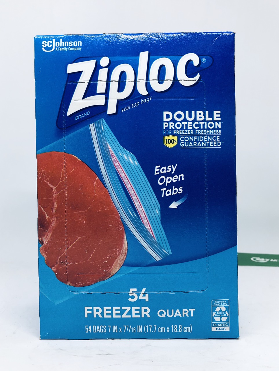 TÚI ZIPLOC ĐỰNG THỰC PHẨM CỦA MỸ ZIPLOC QUART FREEZER 54 TOTAL BAGS