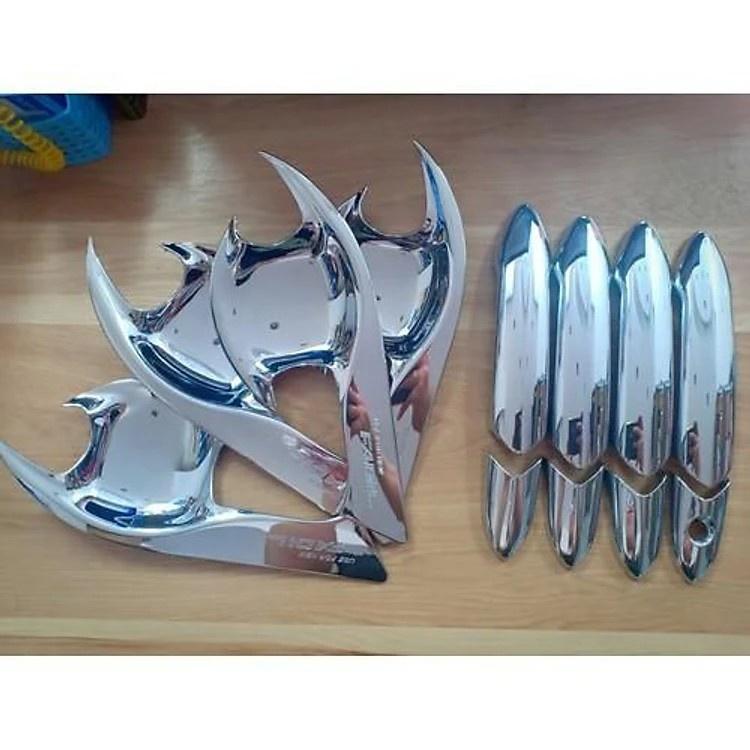 Ốp Tay Cửa Và Hõm Cửa Xe Vinfast Fadil 2019 đến 2023 Mạ Crom Cao Cấp, Chống xước tay cửa làm đẹp cho xe