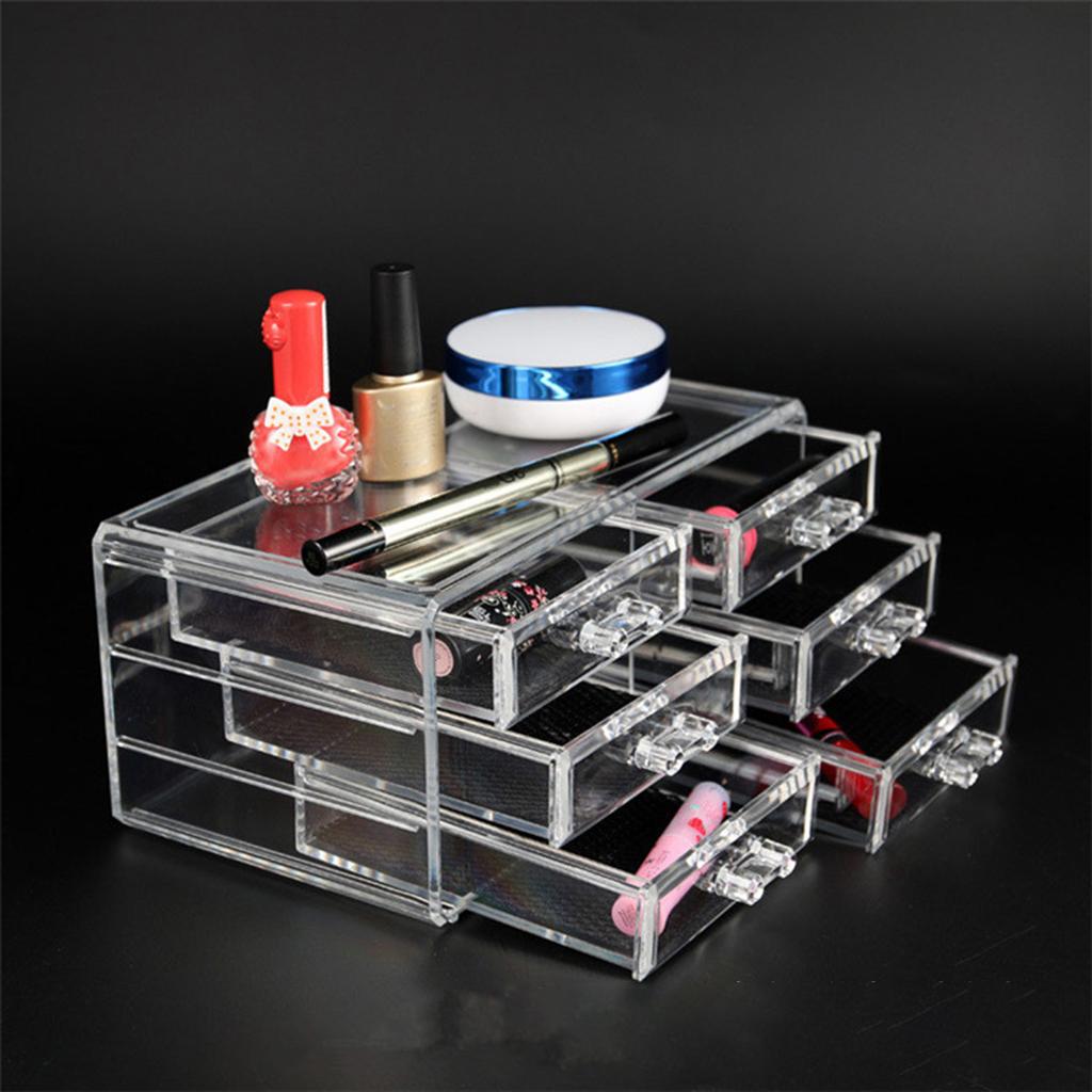 Acrylic Table Makeup Cosmetic Organizer Case Display Holder Storage Drawer 6