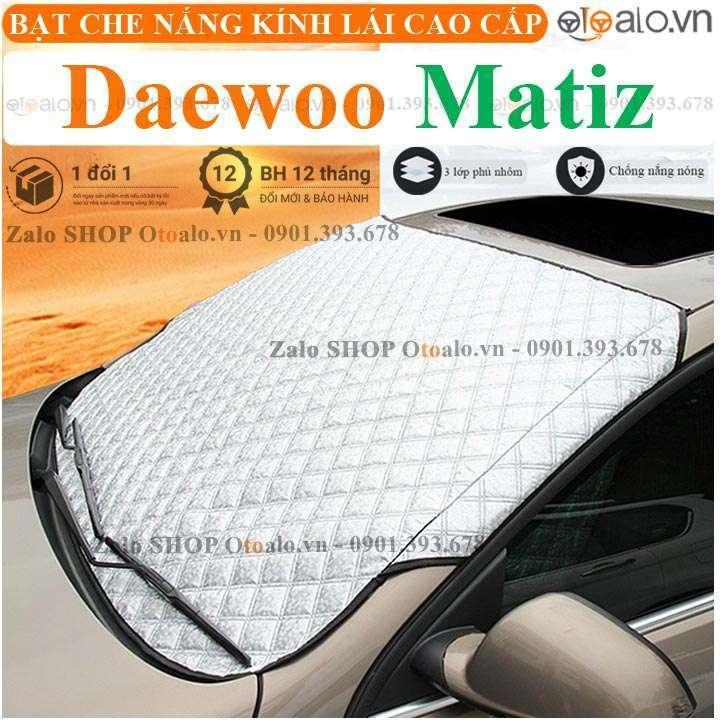 Tấm che chắn nắng nóng kính lái xe ô tô Daewoo Matiz 3 lớp cao cấp - OTOALO