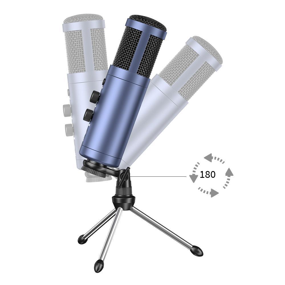 Micrô USB mới thuận lợi nhất âm thanh nổi hai kênh tốc độ lấy mẫu 192KHZ/24BIT điều khiển âm lượng theo dõi thời gian thực