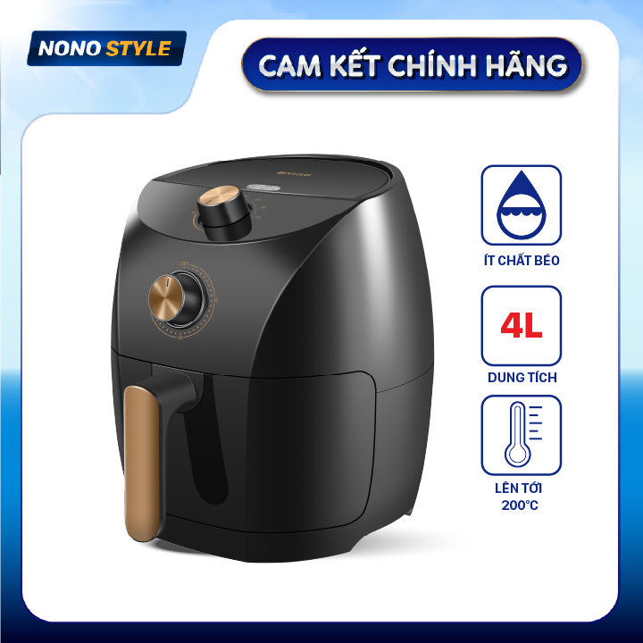 Nồi Chiên Không Dầu BIYI AF611 (4L) - Hàng Chính Hãng - Màu Đen