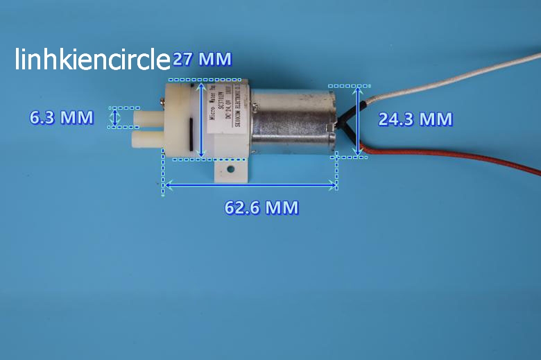 Bơm mini 24V bơm nước tự mồi bơm khí chân không motor 370 bơm êm - LK0090