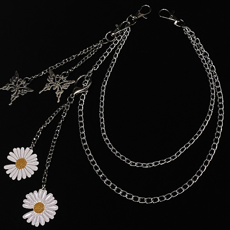 Dây xích treo quần áo hoa cúc phụ kiện thời trang phong cách Hàn Quốc