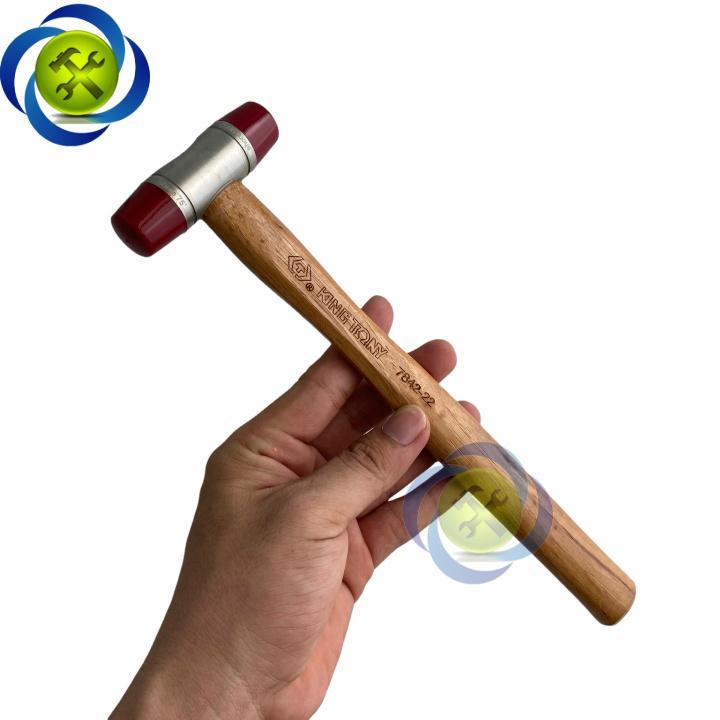 Búa nhựa cán gỗ Kingtony 7842-22 dài 255mm nặng 110gram