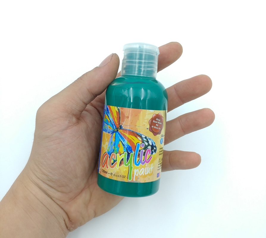 Chai Màu Vẽ Acrylic 120ml - Mẫu 1 - Xanh Ngọc
