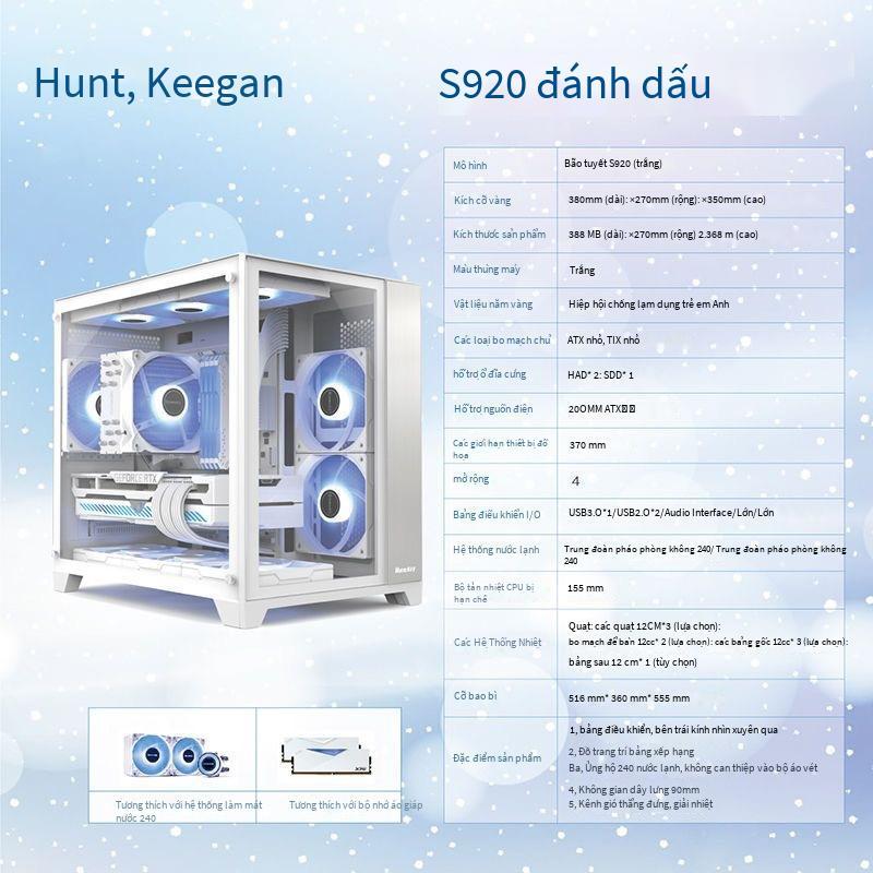 Phòng nhìn ra biển đặc biệt hỗ trợ vỏ máy tính tản nhiệt làm mát bằng nước 240/360 toàn mặt máy tính để bàn trong suốt ATX MAT làm mát bằng nước