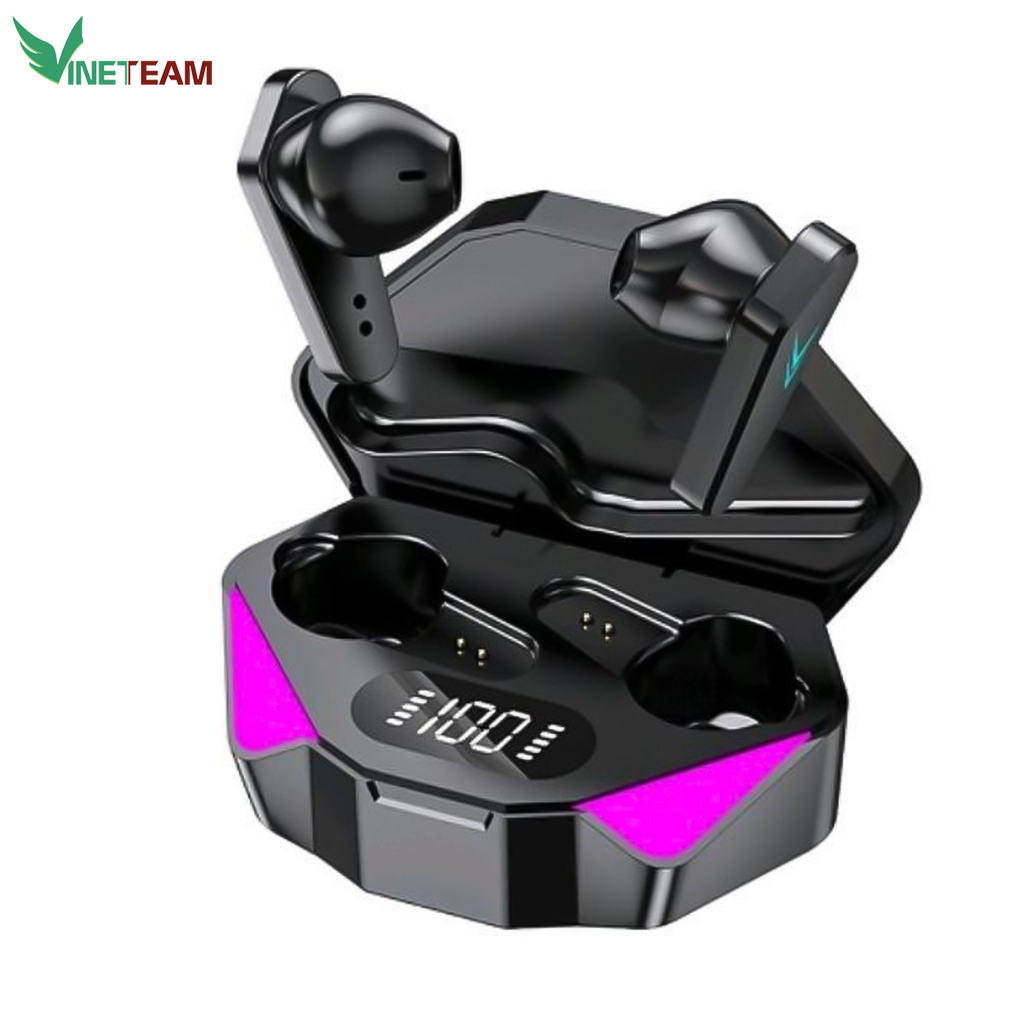 Tai Nghe Không Dây Gaming Bluetooth 5.0 Vinetteam TWS X15 Cảm Ứng Một Chạm Không Còn Độ Trễ Bass Mạnh Mẽ  Thiết Kế Thể Thao - Hàng Chính Hãng