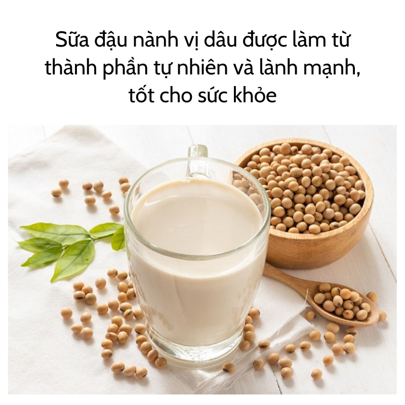 Sữa đậu nành vị dâu tây tự nhiên không chất béo, giàu dinh dưỡng tốt cho sức khỏe nhập khẩu Nga 750ml