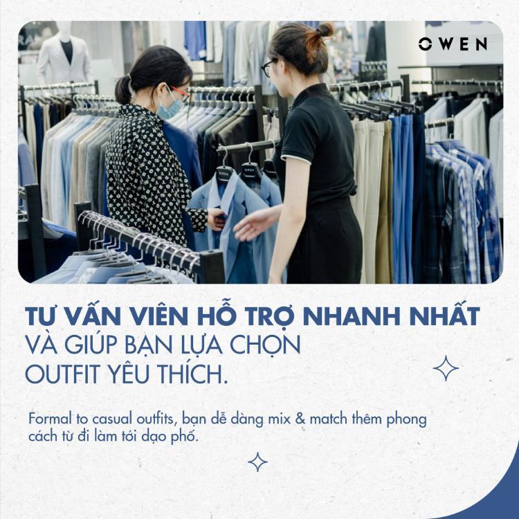 Quần Jeans OWEN nam dáng Slimfit co dãn không phai màu mã QJS230161