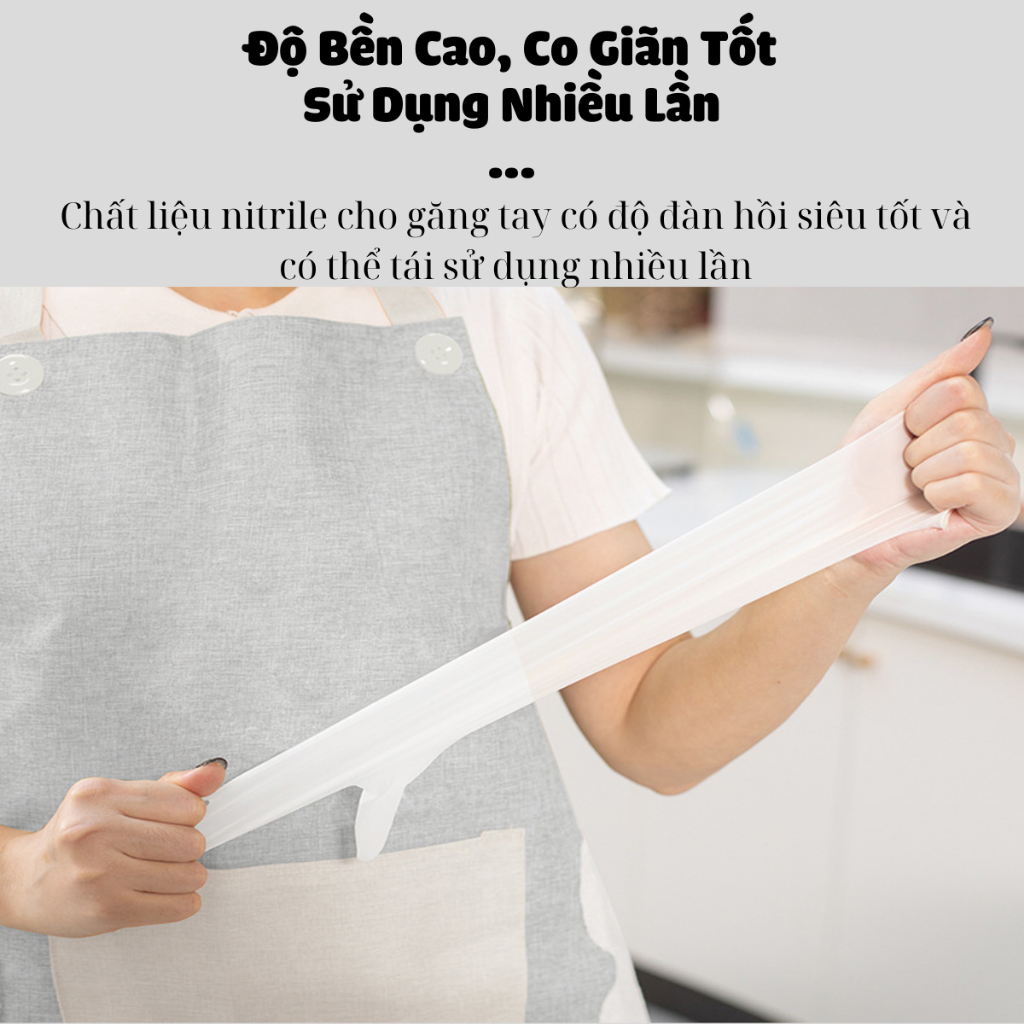 Găng Tay Cao Su, Bao Tay Rửa Chén, Hộp 30 Chiếc, Dùng Chế Biến Thực Phẩm, Rửa Chén Bát, Vệ Sinh Nhà Cửa