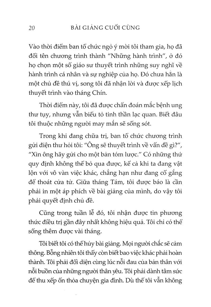 Sách Bài Giảng Cuối Cùng