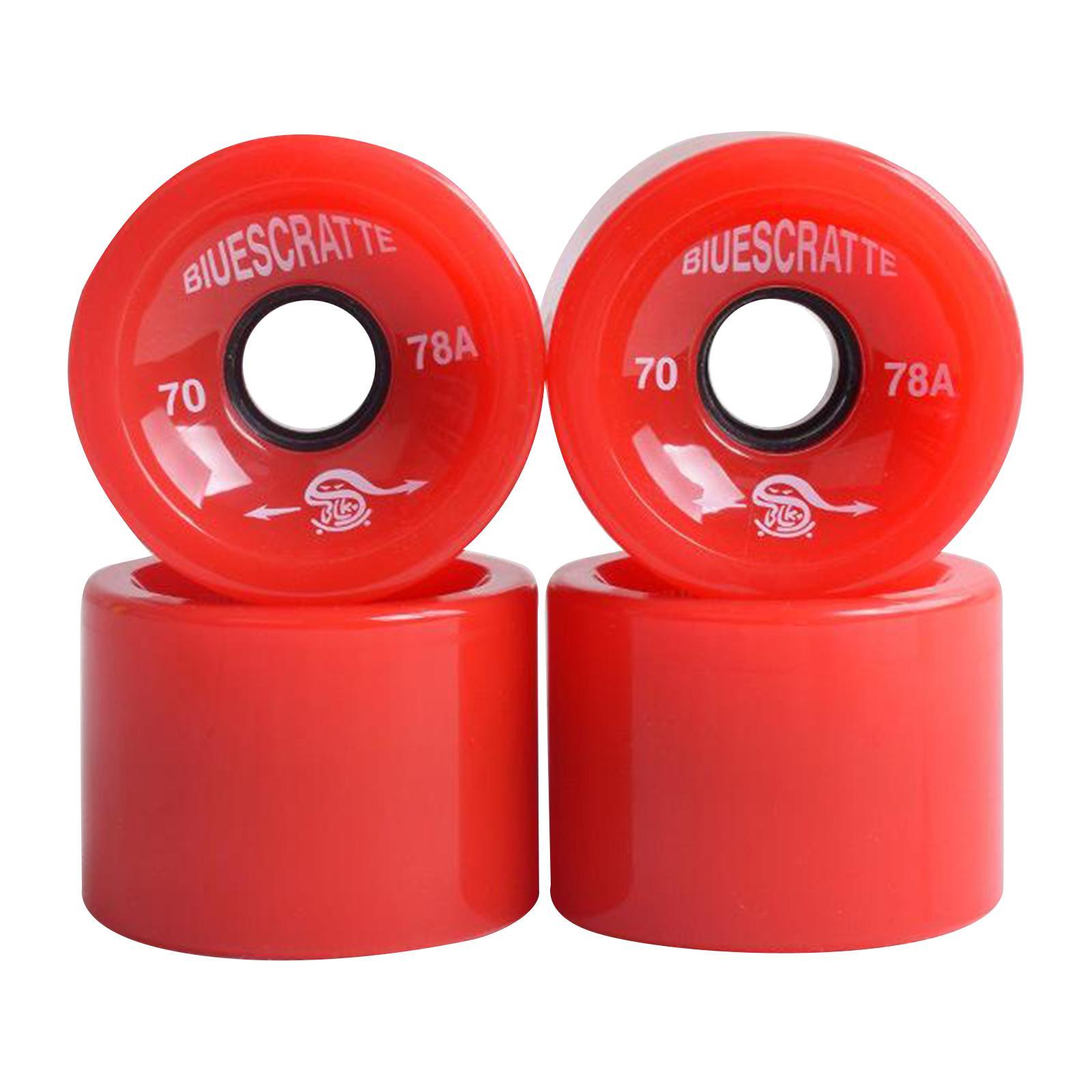 8x 78A Hardness Skateboard Wheels 70X51mm Longboard Roller Parts