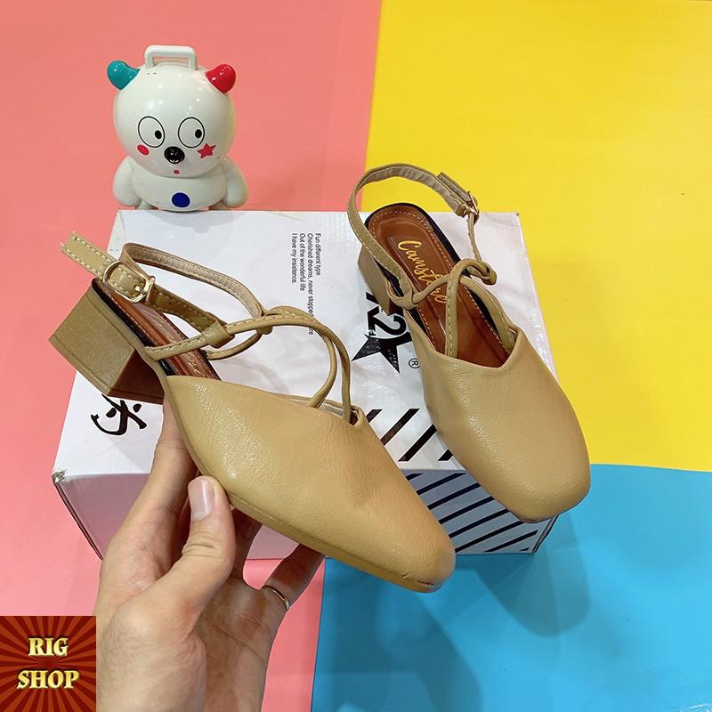 SANDAL TIỂU THƯ RIGSHOP QUAI CHÉO ĐẾ CAO - B1