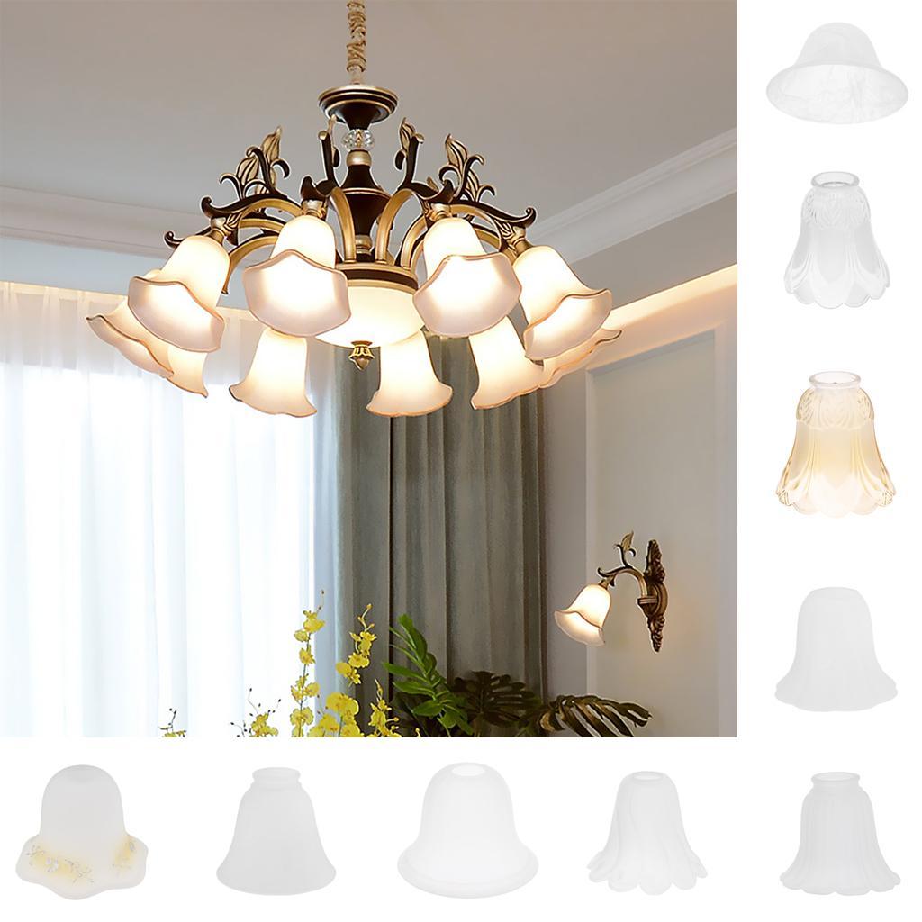 #1 Bell Frosted Glass Shade Ceiling Light Shade Traditional Lamp Shade 2x