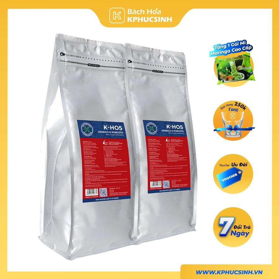 Combo 2 túi cà phê rang xay K COFFEE xuất khẩu K-HO5 500g/túi