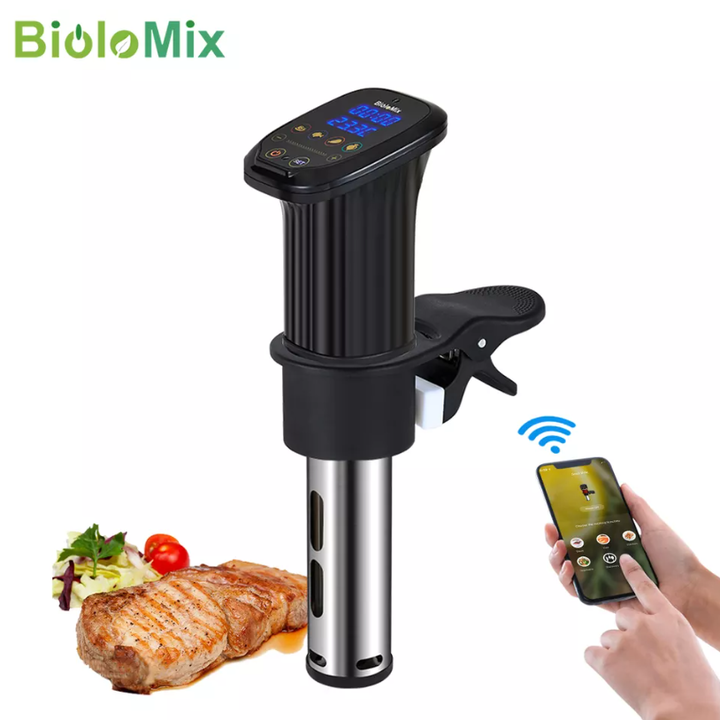 Máy nấu chậm Sous Vide BioloMix SV-1910 Smart được trang bị bảng điều khiển cảm ứng hiển thị LED - Hàng Nhập Khẩu