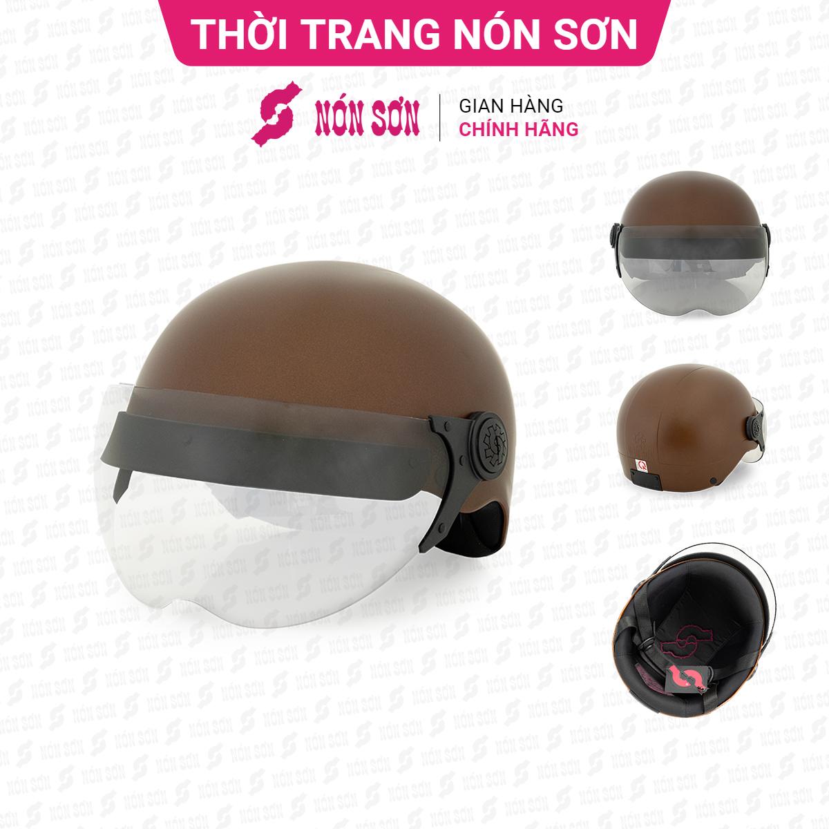 Mũ bảo hiểm nửa đầu có kính chính hãng NÓN SƠN-KT-NU715