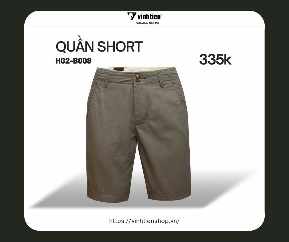 Quần Shorts Classic Vĩnh Tiến 335 - HG2-B008