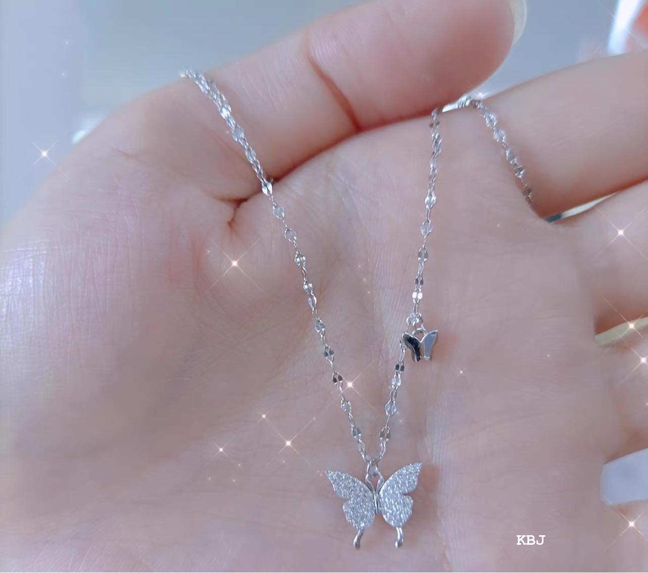 Dây chuyền bạc mặt bướm nhỏ xinh MS08