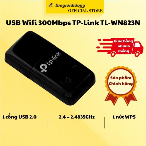 USB Wifi 300Mbps TPLink TL-WN823N Đen - Hàng Chính Hãng