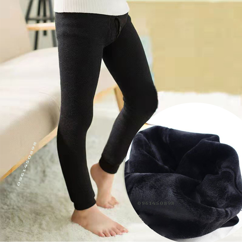 Quần Tất Lót Lông Nam [55 - 85kg], QUẦN GIỮ NHIỆT DÀY 400g chịu lạnh -7 độ, Quần Ôm Body Nam