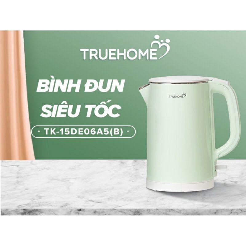 Ấm Đun Siêu Tốc Dung Tích 1,5L Bằng Thép Không Gỉ TRUEHOME (cam kết hàng chuẩn, y hình))