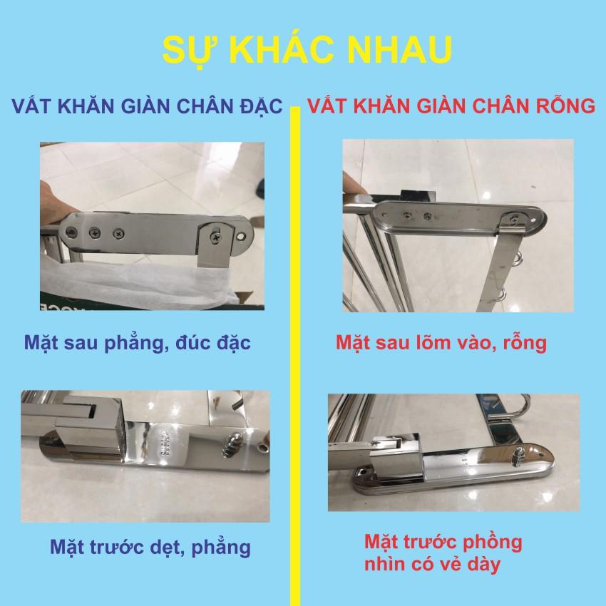 Vắt khăn nhà tắm chân đặc dày loại 1, Vắt khăn giàn inox 304 chân đặc chắc chắn
