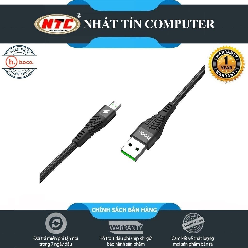 Cáp sạc cường độ cao dành cho Hoco U53 cổng microUSB 1.2M hỗ trợ điện áp tối đa 4A - Hàng chính hãng