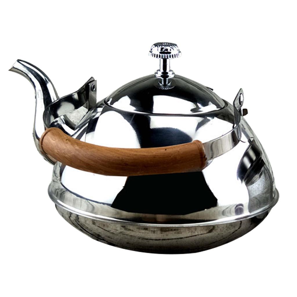 Outdoor Camping Stainless Steel Kettle Kitchen Fast Boil Tea Pot Silver 1.5L 2L