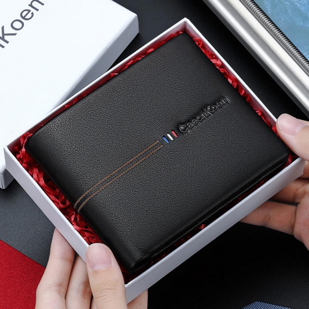 Ví Ngắn Nam Cao Cấp CoilenKlaon,Chất liệu da bò nhập khẩu,Ví da nam dáng đứng đựng tiền và thẻ mini nhỏ gọn-