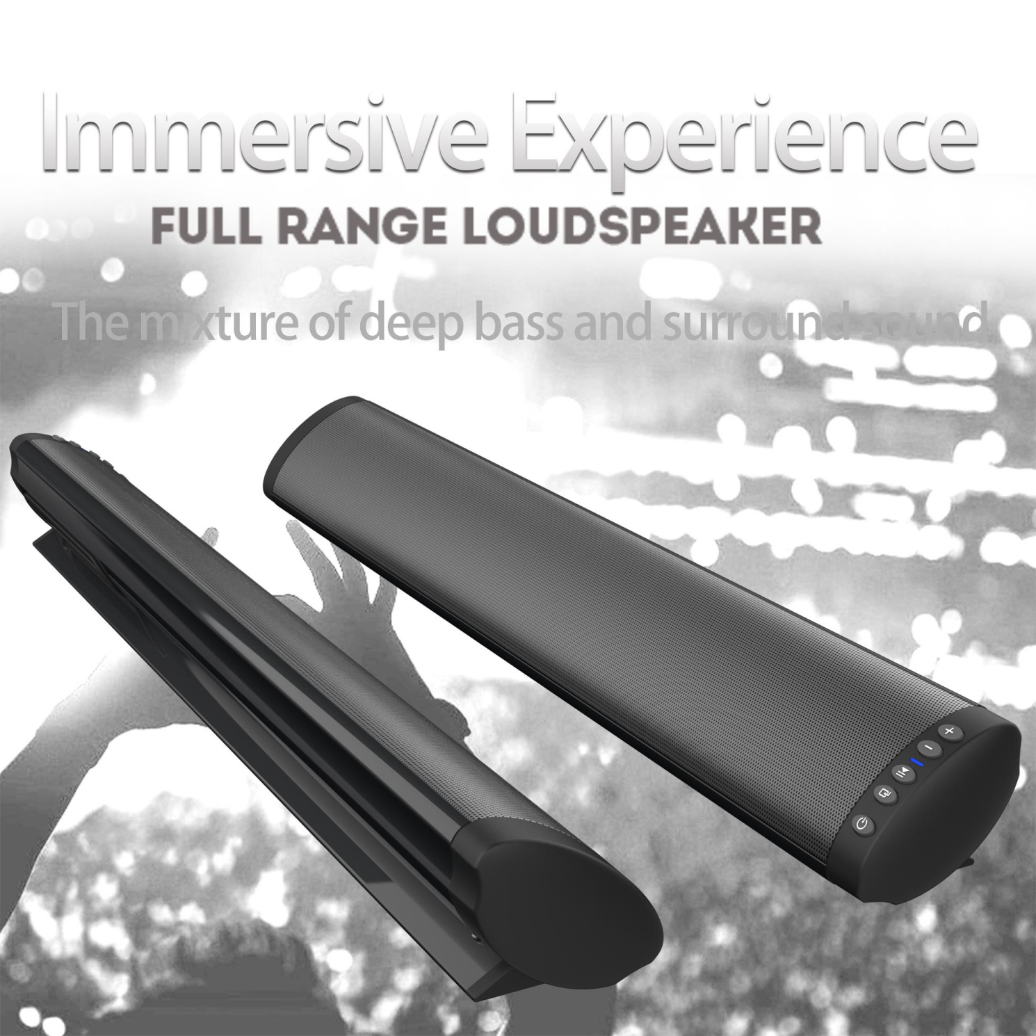 Mạnh Mẽ Soundbar Âm Thanh Radio Blaster Thanh Âm Thanh Tivi Máy Tính Máy Tính Loa Siêu Trầm Không Dây Echo Treo Tường Rạp Hát Tại Nhà Loa Bluetooth Color: BS41 540X58X78mm