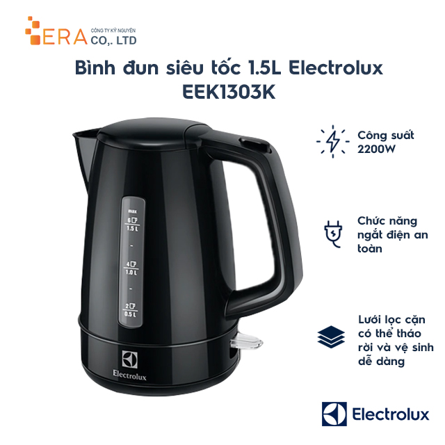 Bình Đun Siêu Tốc Electrolux EEK-1303K (1.5L) - Hàng chính hãng