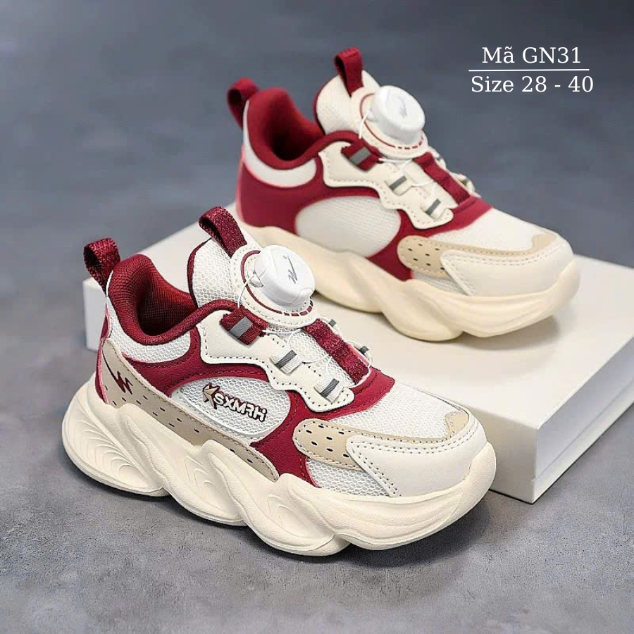 Giày thể thao bé trai bé gái W.KIDS 4 - 15 tuổi khóa xoáy núm vặn thông minh phong cách khỏe khoắn năng động cá tính GN31