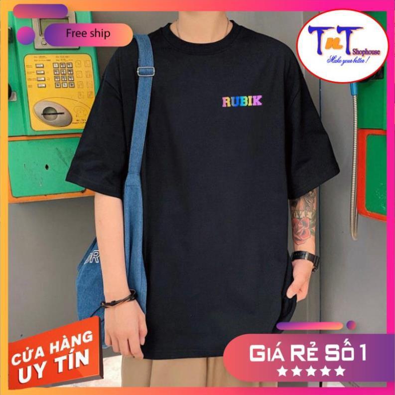 PQ9 Áo Thun Phản Quang Khối Rubik - Áo Unisex Tay Lỡ Nam Nữ Mặc Được - Phản Quang Sáng Đẹp Bền