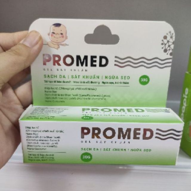 Gel Sát Khuẩn Da, Ngừa Sẹo An Toàn Cho Bé Promed Tuýp 30g