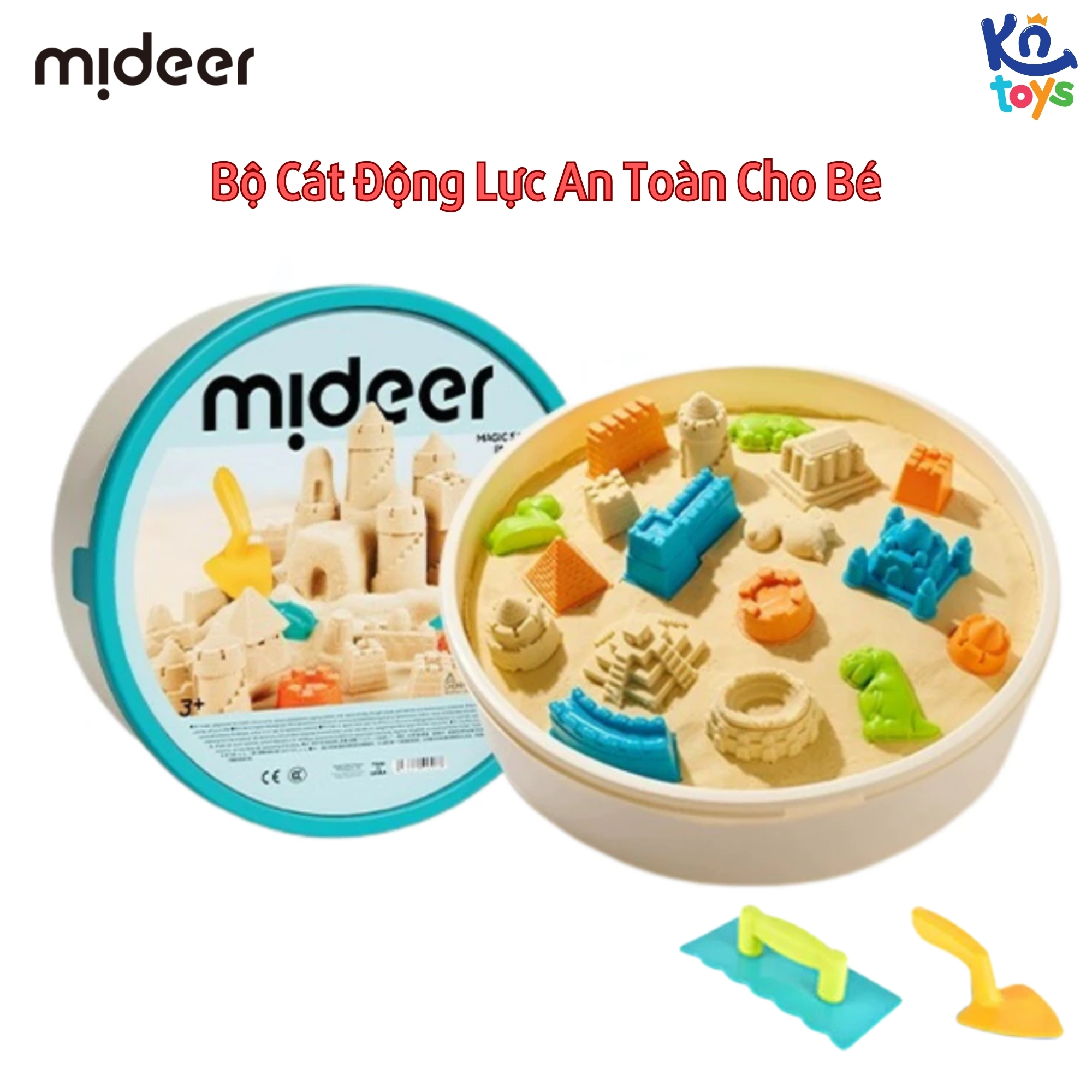Đồ Chơi Cát Động Lực Ma Thuật  Mideer Magic Sand Play Set – Bộ full set cát  khuôn  phụ kiện