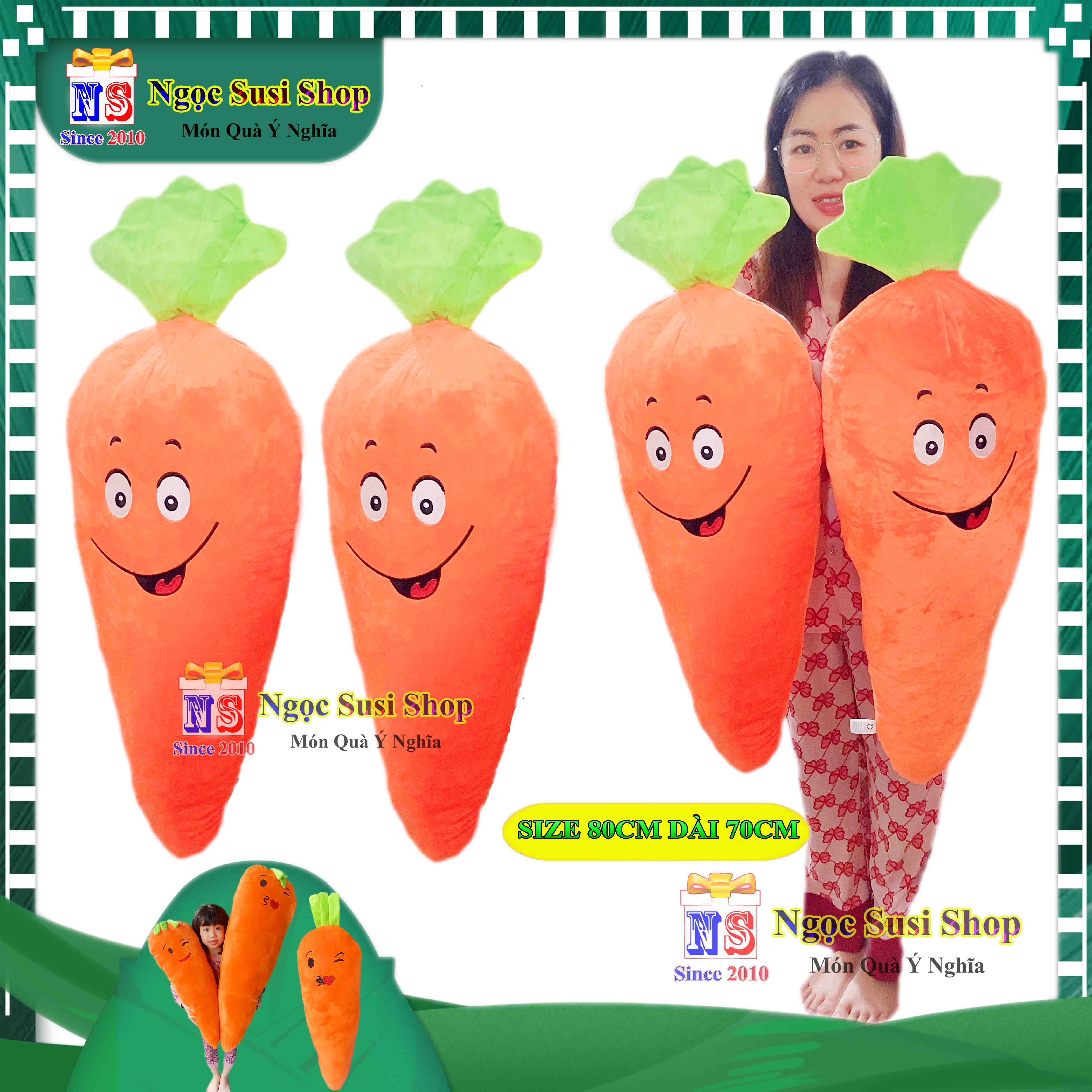 GẤU BÔNG CỦ CÀ RỐT ÔM NGỦ SIÊU TO DÀI RẤT MỊN NHA - GỐI ÔM HÌNH CÀ RỐT