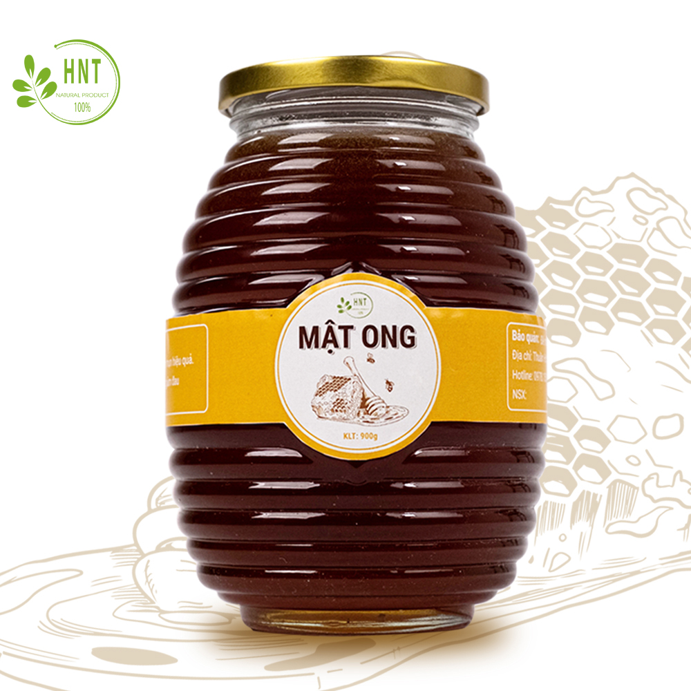 Mật ong rừng nhãn nguyên chất, tự nhiên không pha, không đóng đường, không pha tạp HNT NATURAL PRODUCT MO900G