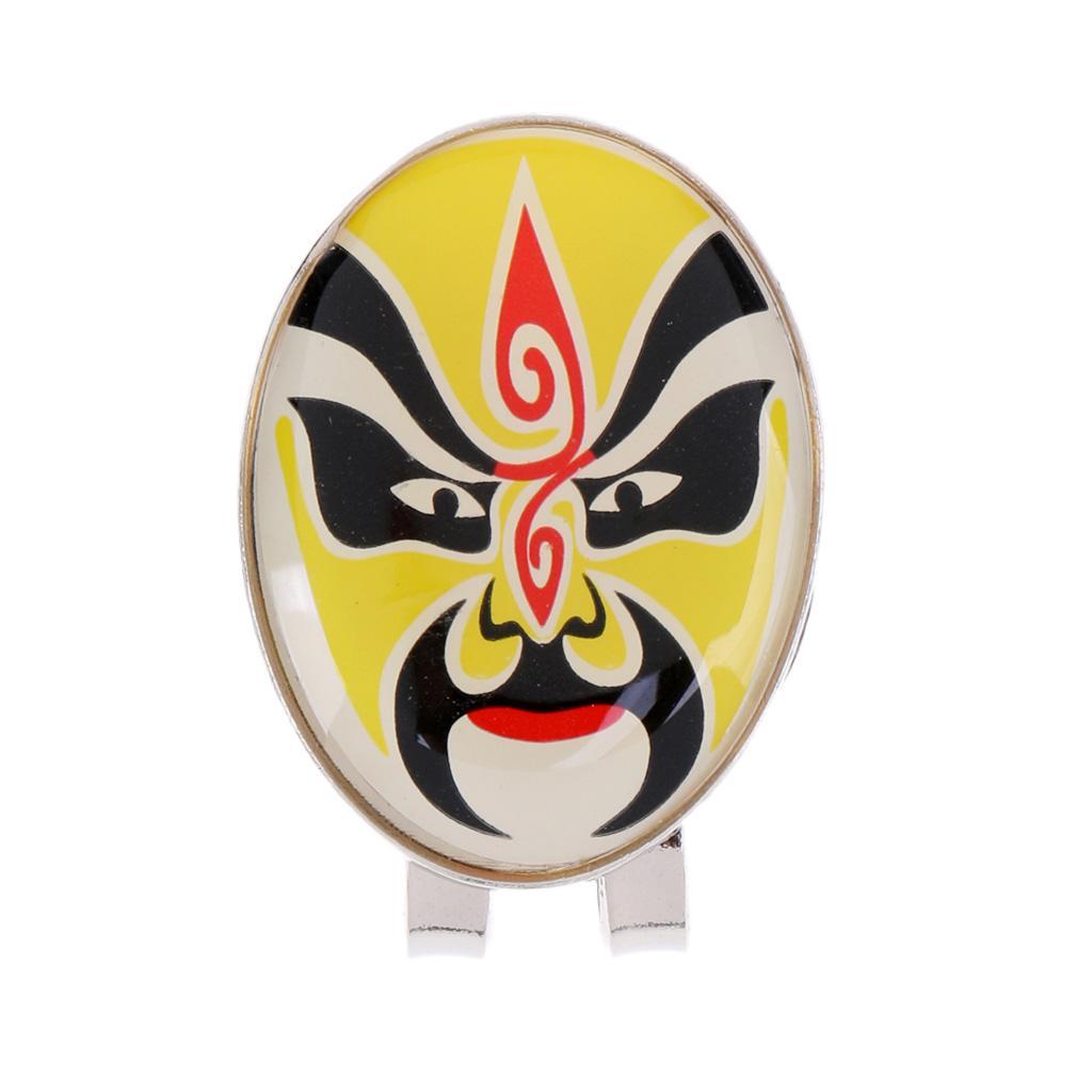 2x Mini Alloy Golf Ball Marker with  Golf Hat Clip Funny Chinese   Design - golf Gifts for Men d Women