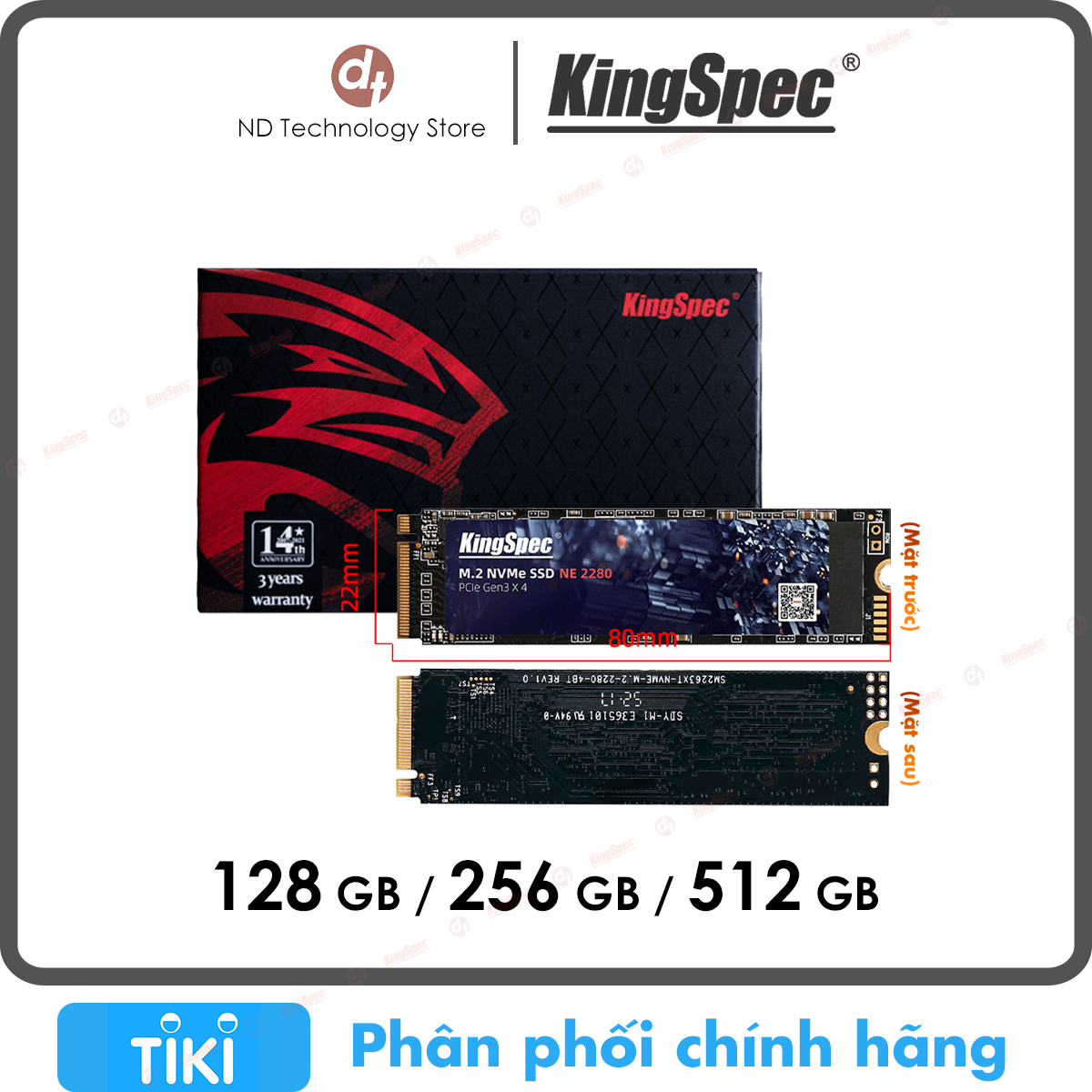 Ổ cứng SSD KingSpec M2 PCIe NVMe | NE - Hàng Chính Hãng