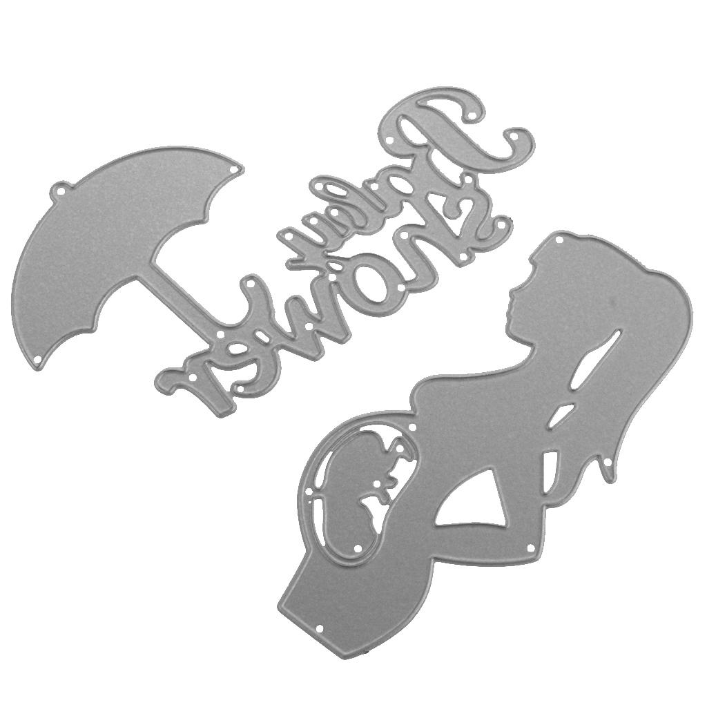 Baby Shower Metal Silver Cutting Dies Stencils DIY Photo Album Paper Crafts