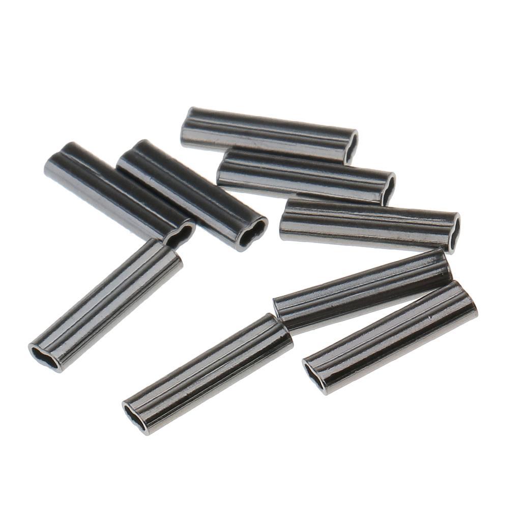 Double Barrel Copper Crimp Sleeves Fishing Crimps for Rig Making 1.2/0.8/1mm